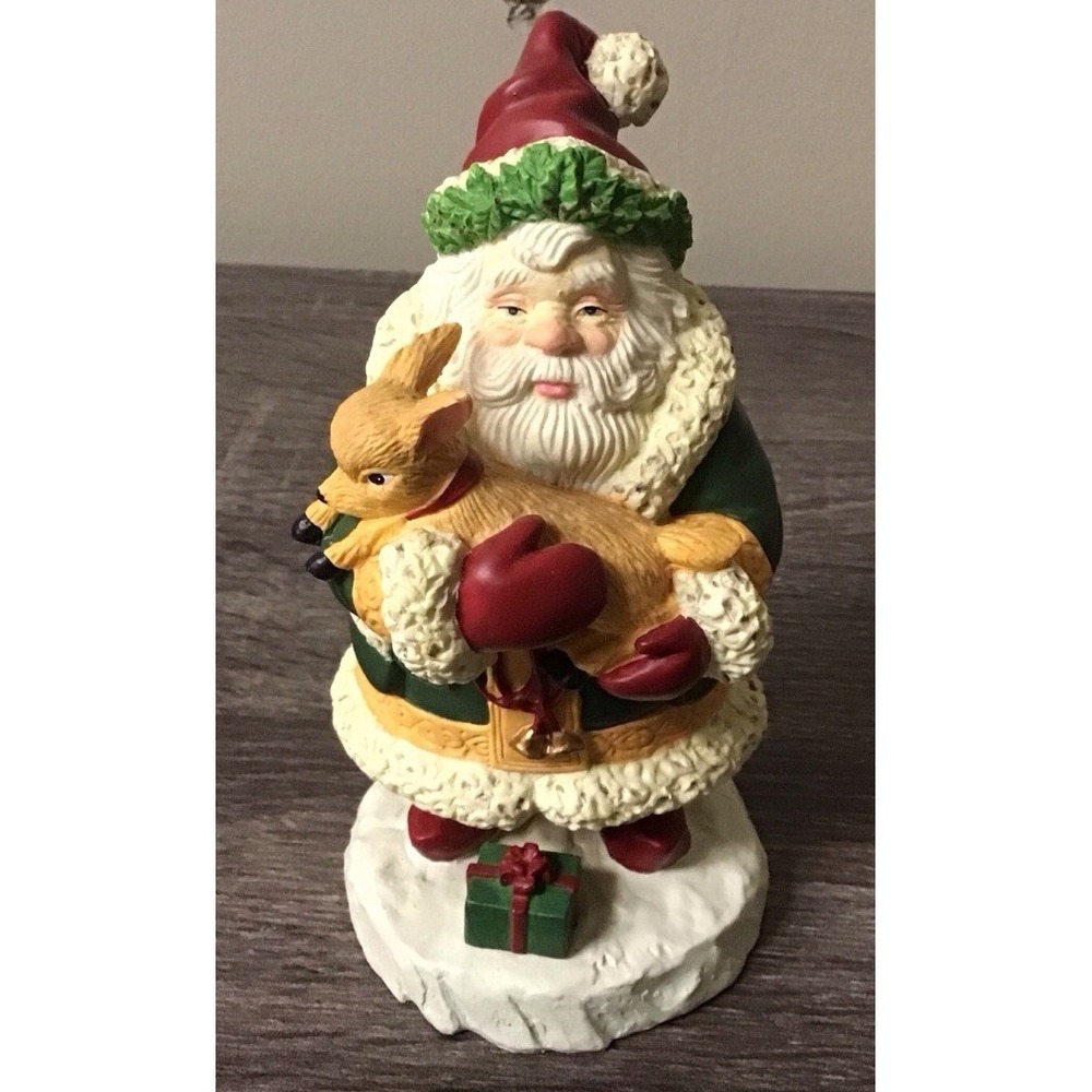 1996 LENOX "Collector's Treasury of Santas" Santa with Fawn Statue NEW